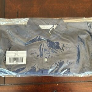 NWT size 8 Navy Linen 3/4 Length Sleeve Janie and Jack Button Down